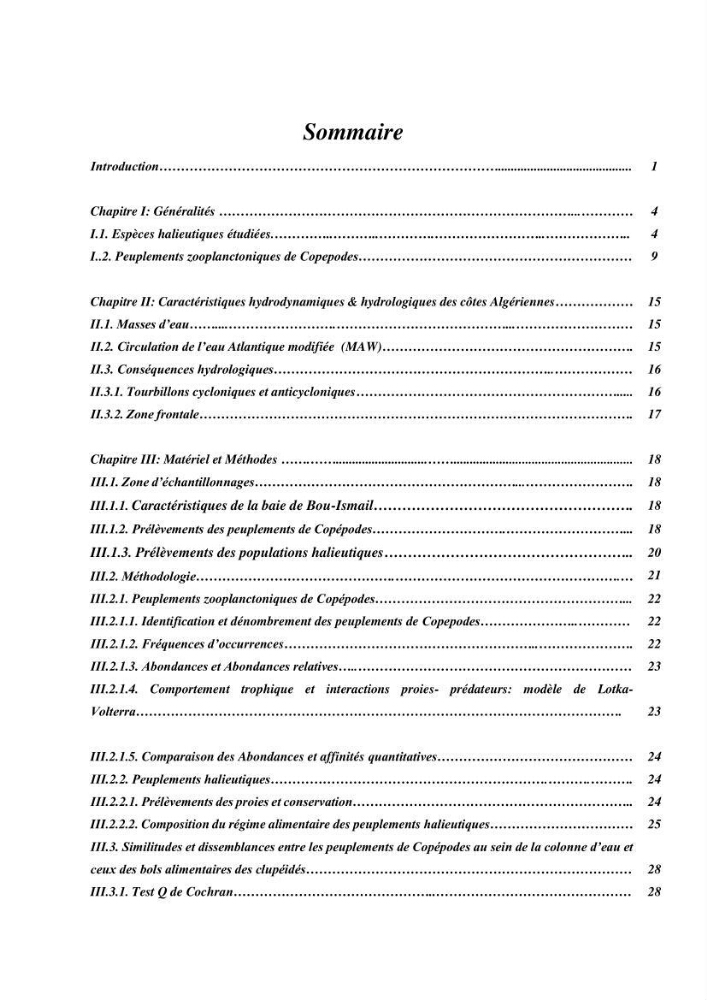 Peuplements zooplanctoniques et ichtyologiques (Clupéidae, Engraulidae) de la côte algéroise : interactions, flux de matières et conséquences sur les stocks halieutiques