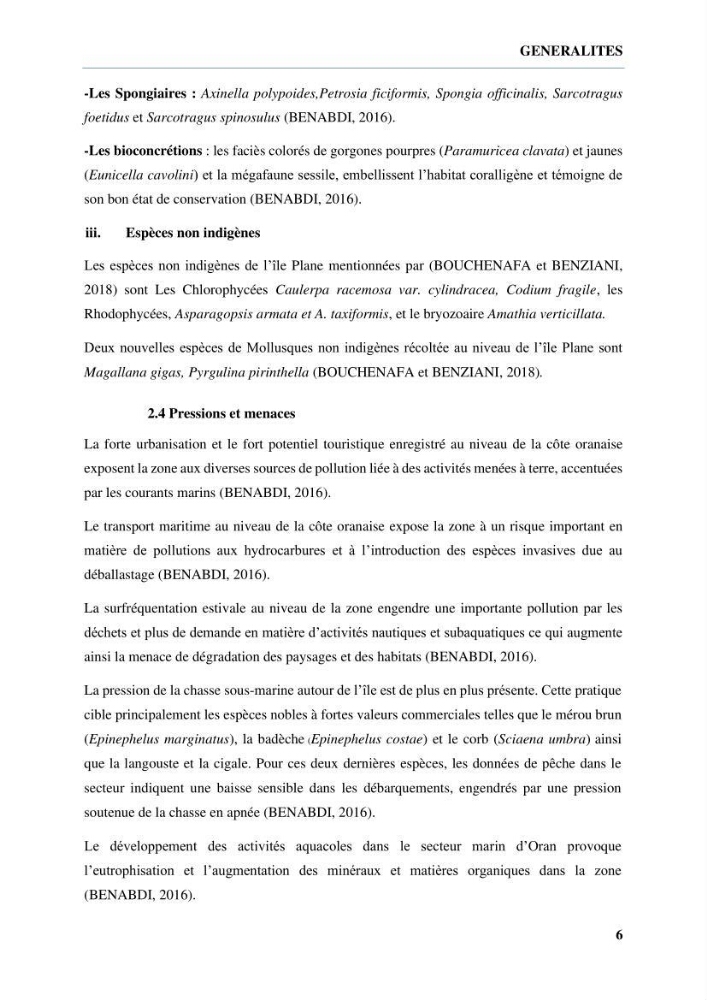 Inventaire des crustacés des milieux insulaires de l’Ouest Algérien