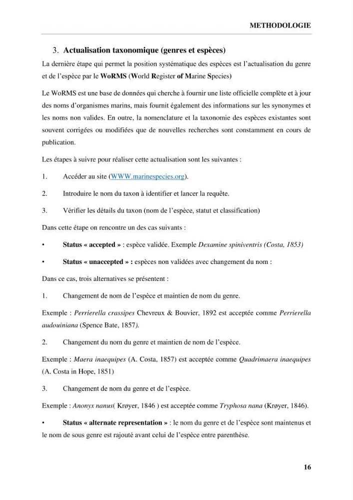 Inventaire des crustacés des milieux insulaires de l’Ouest Algérien