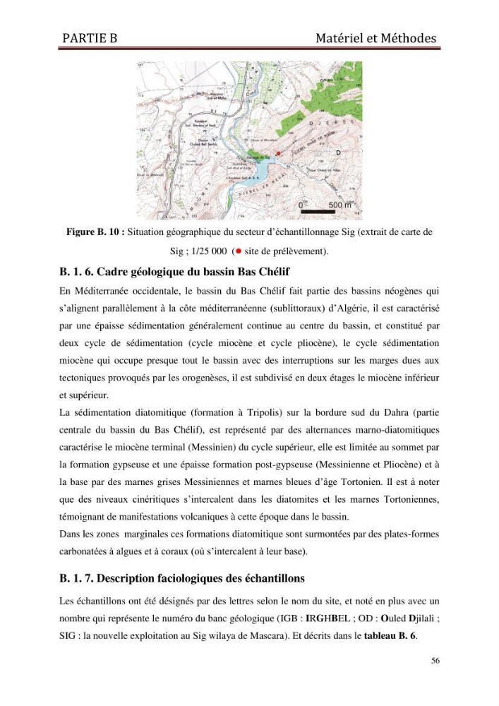 Identification, caractérisation et applications des diatomées fossiles de la région de Mostaganem: