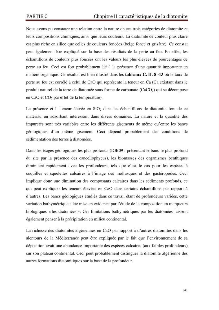 Identification, caractérisation et applications des diatomées fossiles de la région de Mostaganem: