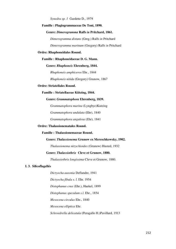Identification, caractérisation et applications des diatomées fossiles de la région de Mostaganem: