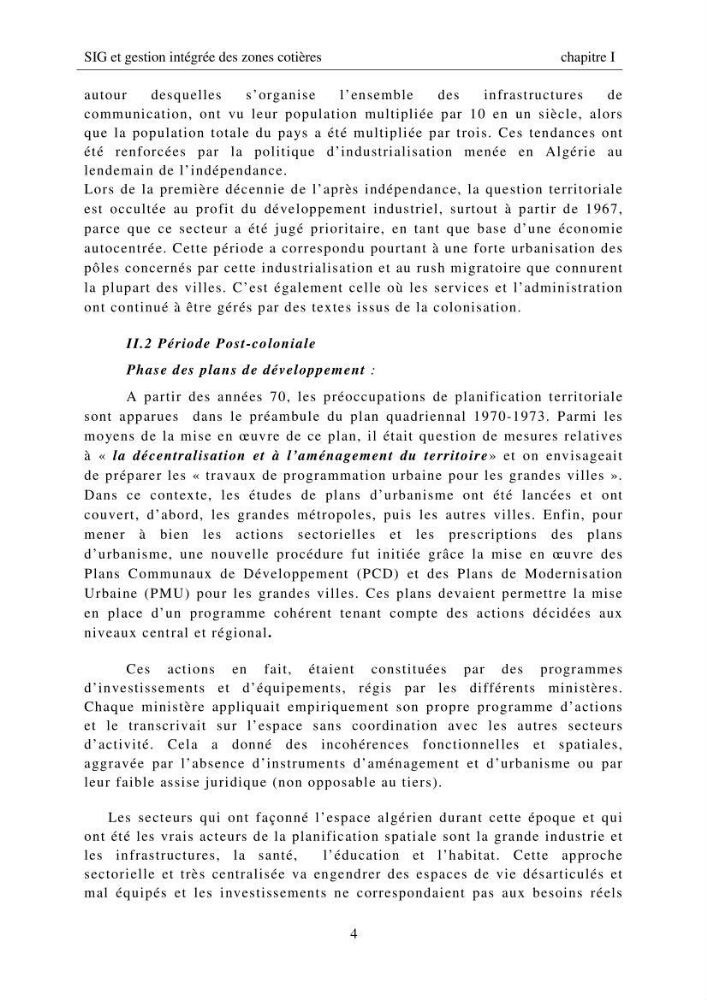 SIG et gestion intégrée des zones côtières en Algerie, difficultés d\'intégration et pistes de sollutions