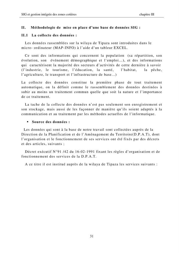 SIG et gestion intégrée des zones côtières en Algerie, difficultés d\'intégration et pistes de sollutions