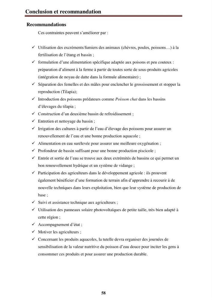La contribution de l\'intégration de la pisciculture à l\'agriculture durable et responsable: