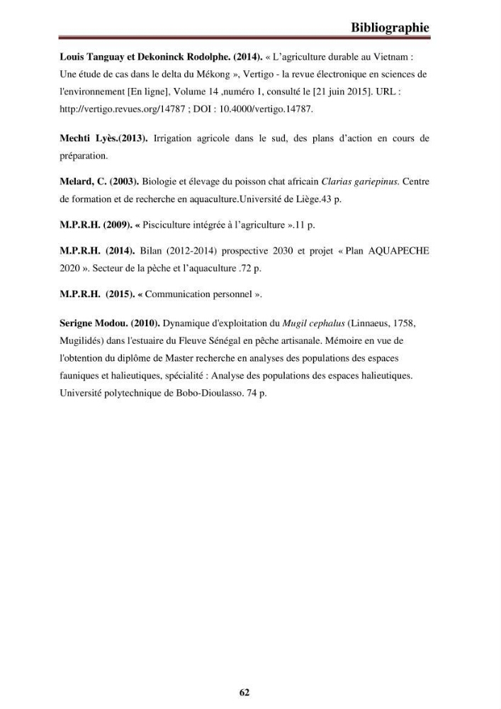 La contribution de l\'intégration de la pisciculture à l\'agriculture durable et responsable: