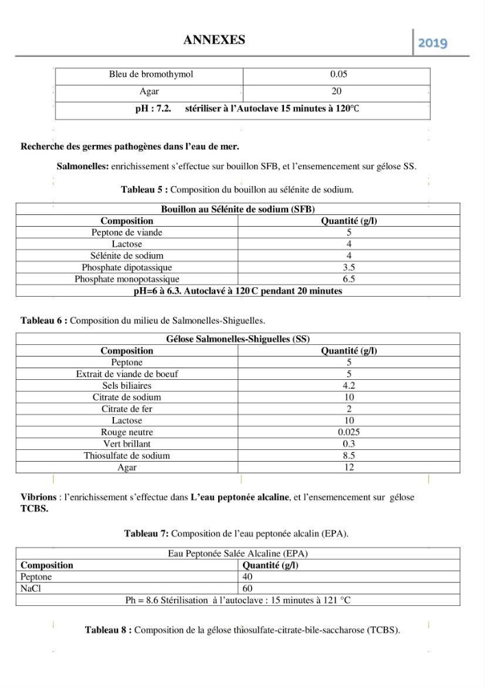 Etude des paramètres d’évaluation des matrices eau et sédiments des plages Est et Ouest de Sidi-Fredj