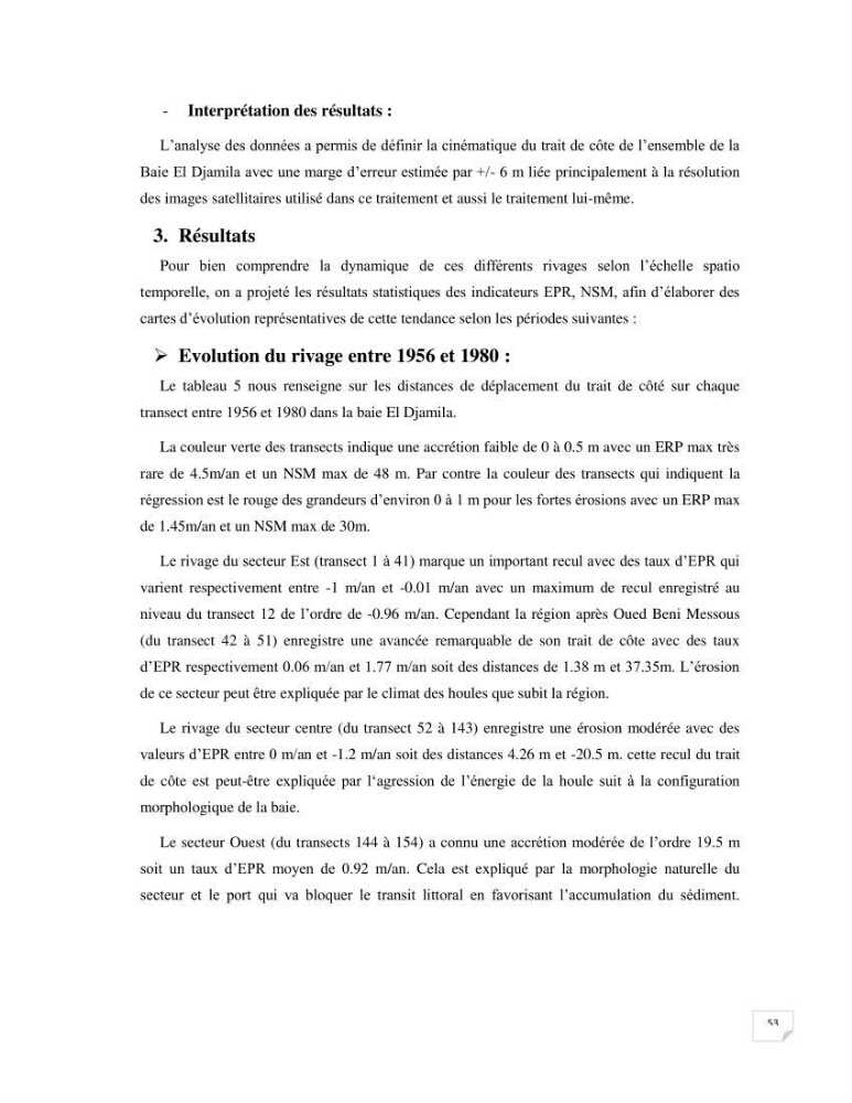 Modélisation des processus hydro sédimentaire de la partie ouest de Sidi Fredj