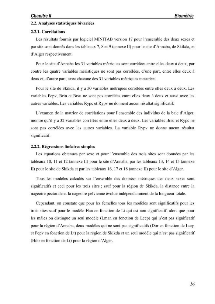 Ecologie, biologie, morphométrie et exploitation de la daurade royale Sparus aurata Linné, 1758 dans la région de SKIKDA.