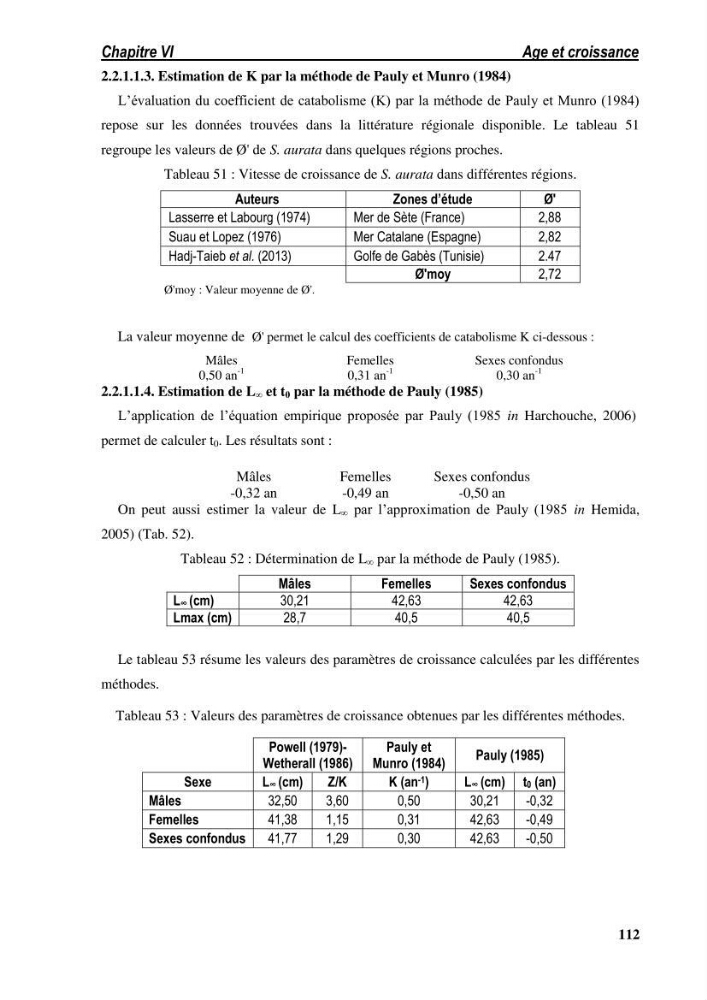 Ecologie, biologie, morphométrie et exploitation de la daurade royale Sparus aurata Linné, 1758 dans la région de SKIKDA.