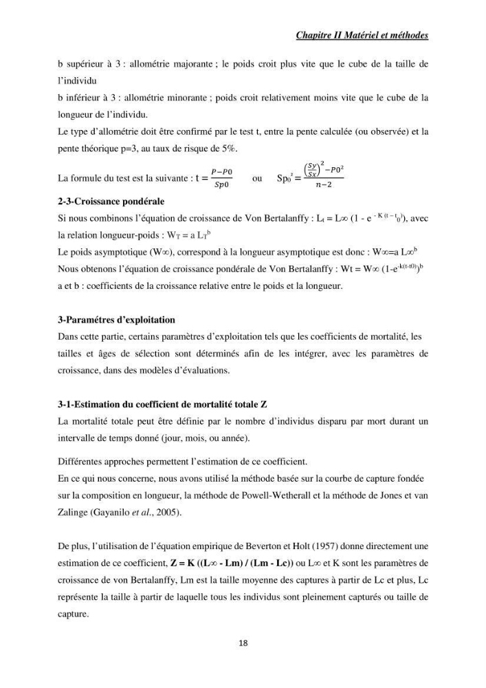 Contribution à l’étude de la croissance et l\'exploitation de Mullusbarbatus (Linné,1758) dans la baie de Bou-Ismail: