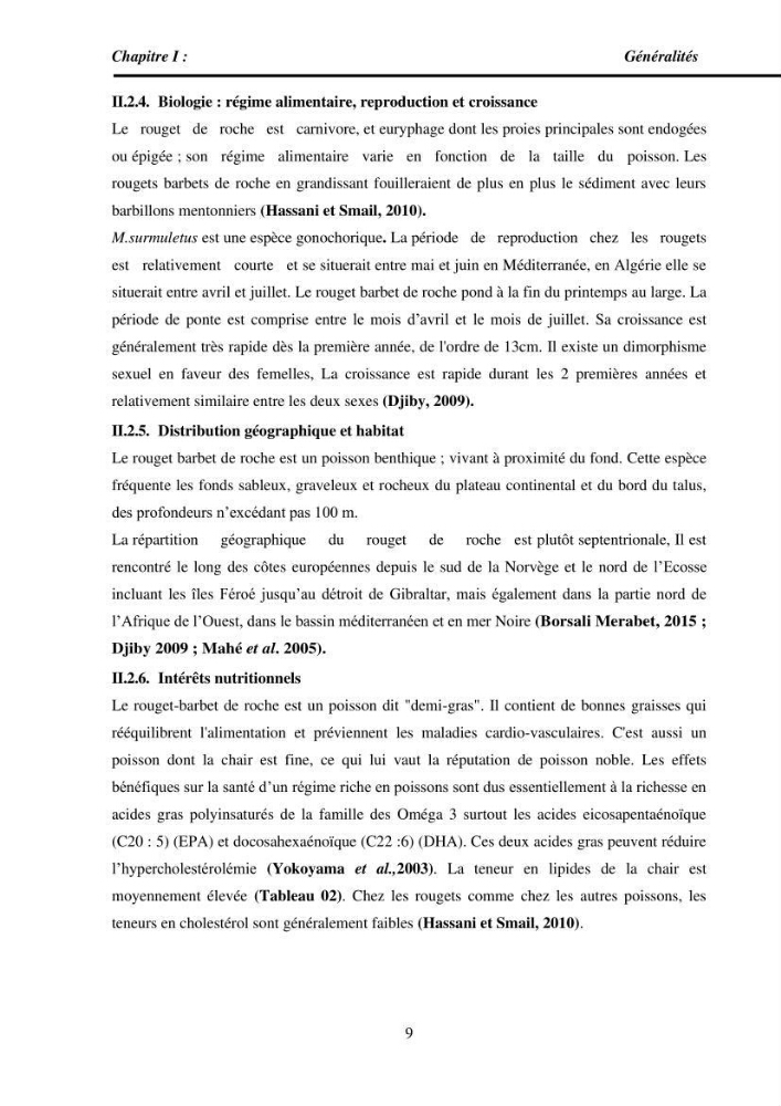 Estimation de la teneur en mercure, métaux lourds et qualitémicrobiologique de quelques espèces de poissons dans la région Algéroise, effets potentiels santé-environnement.