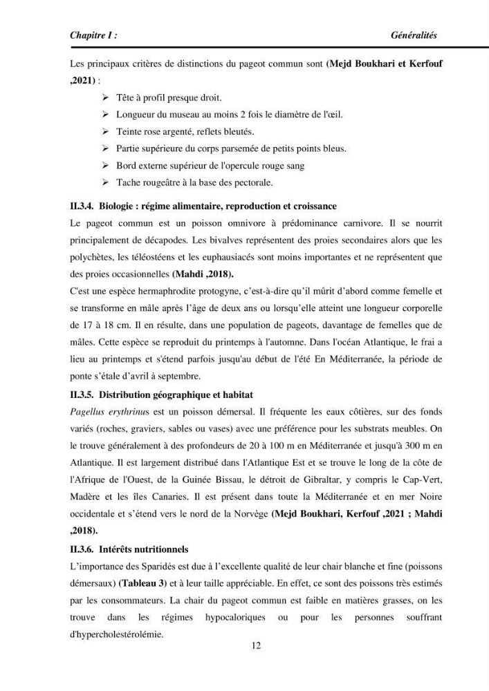 Estimation de la teneur en mercure, métaux lourds et qualitémicrobiologique de quelques espèces de poissons dans la région Algéroise, effets potentiels santé-environnement.