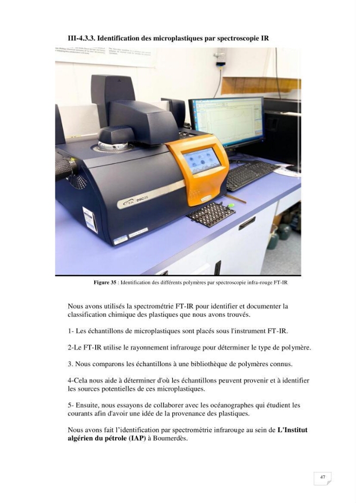 Evaluation des microplastiques dans les sédiments et les eaux de surface de la baie de Zemmouri