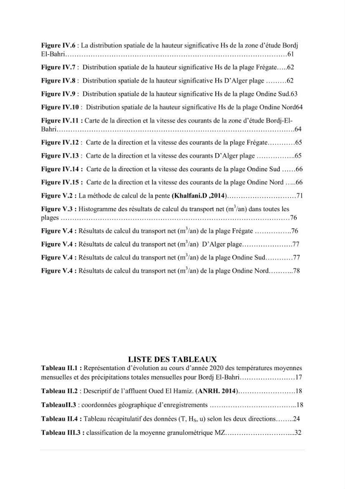 Quantification de transit sédimentaire longitudinal de la région Est de la Baie d’Alger: Cas d’étude : les plages sableuses de la commune de Bordj-El-Bahri