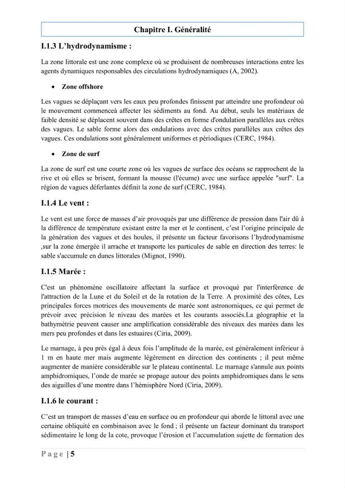 Quantification de transit sédimentaire longitudinal de la région Est de la Baie d’Alger: Cas d’étude : les plages sableuses de la commune de Bordj-El-Bahri