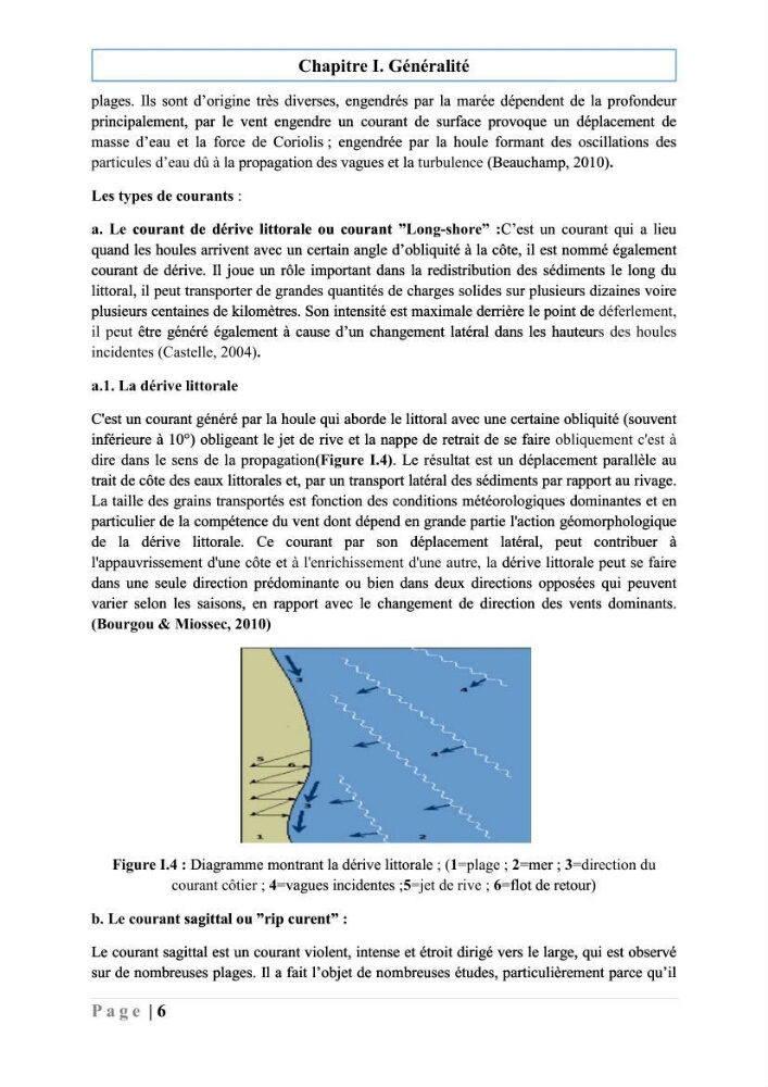 Quantification de transit sédimentaire longitudinal de la région Est de la Baie d’Alger: Cas d’étude : les plages sableuses de la commune de Bordj-El-Bahri