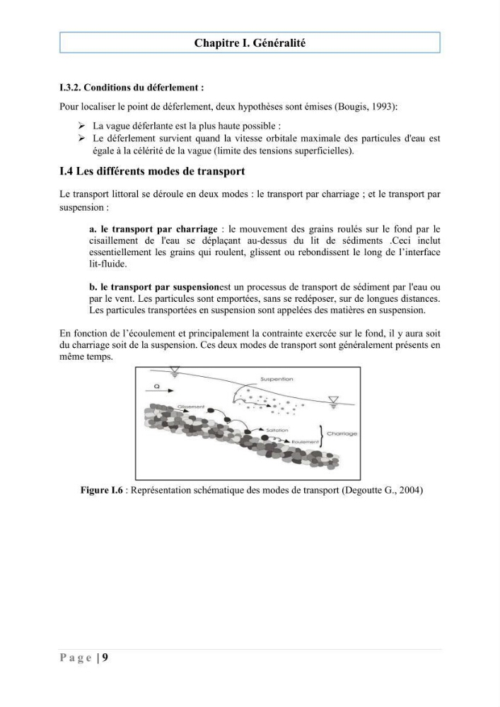 Quantification de transit sédimentaire longitudinal de la région Est de la Baie d’Alger: Cas d’étude : les plages sableuses de la commune de Bordj-El-Bahri