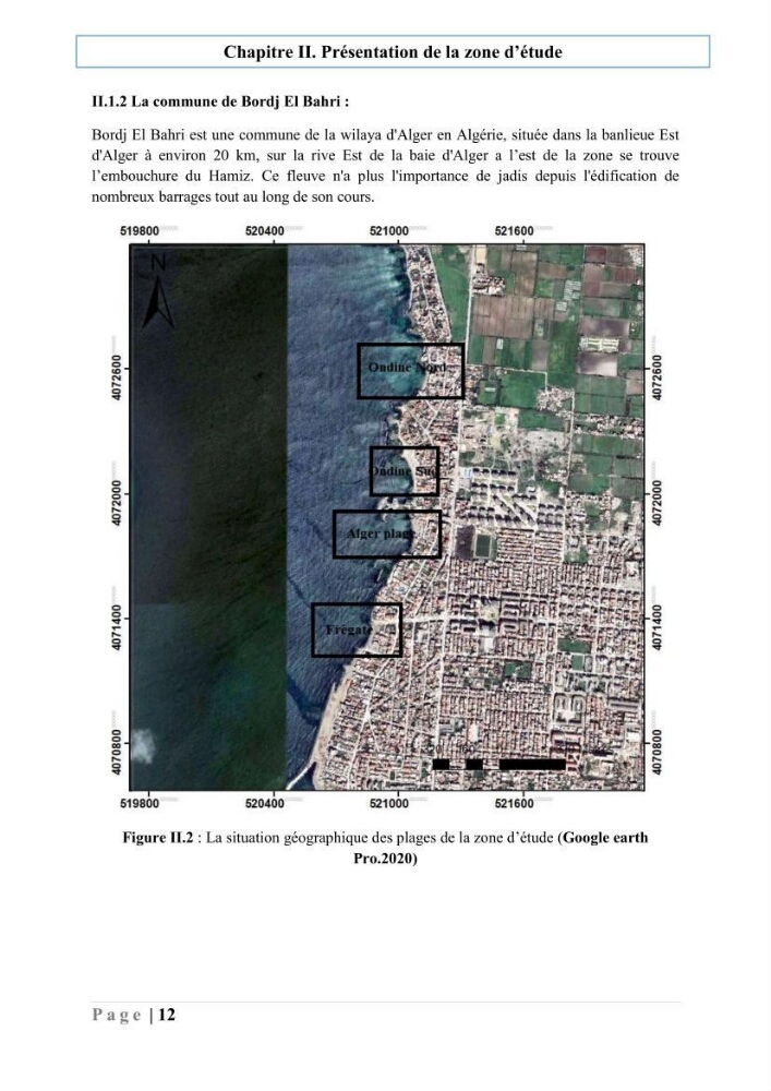 Quantification de transit sédimentaire longitudinal de la région Est de la Baie d’Alger: Cas d’étude : les plages sableuses de la commune de Bordj-El-Bahri