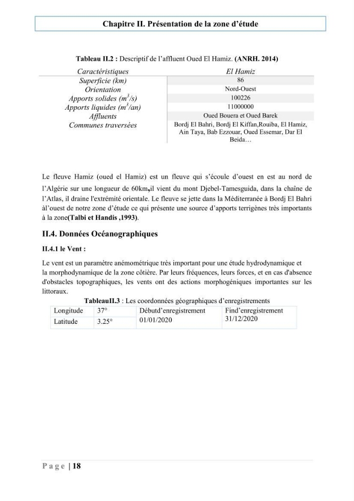 Quantification de transit sédimentaire longitudinal de la région Est de la Baie d’Alger: Cas d’étude : les plages sableuses de la commune de Bordj-El-Bahri