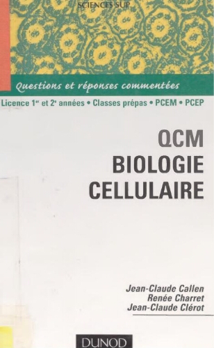 QCM biologie cellulaire QCM biologie cellulaire