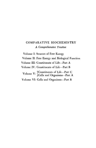 Comparative biochemistry : a comprehensive treatise .3: constituents of life (part A) Comparative biochemistry : a comprehensive treatise .3: constituents of life (part A)