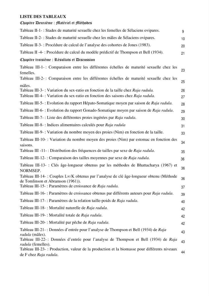 Contribution à l’étude de la biologie, de la croissance et de l’exploitation de Raja radula (Elasmobranches, Rajidae) dans la région Est du bassin algérien