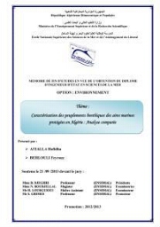 Caractérisation des peuplements benthiques des aires marines protégées en Algérie: analyse comparée
