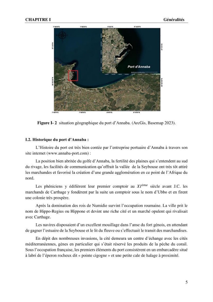 Caractérisation de l’agitation et l’ensablement des ports et proposition de solutions de protection cas du port d’Annaba