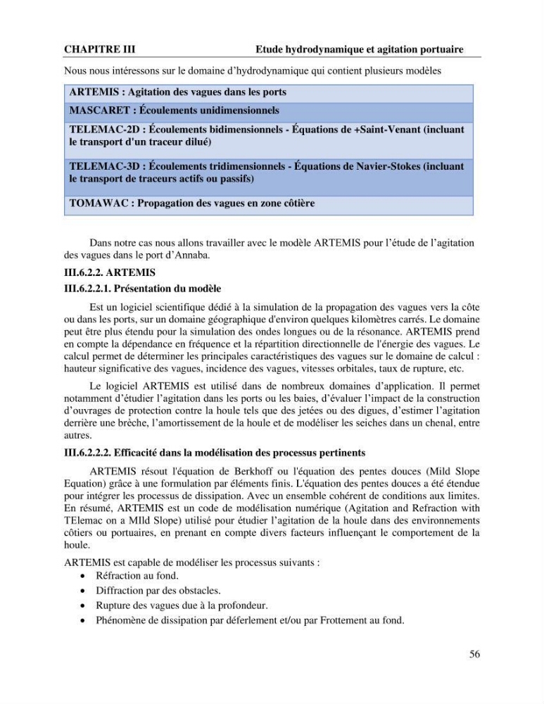 Caractérisation de l’agitation et l’ensablement des ports et proposition de solutions de protection cas du port d’Annaba