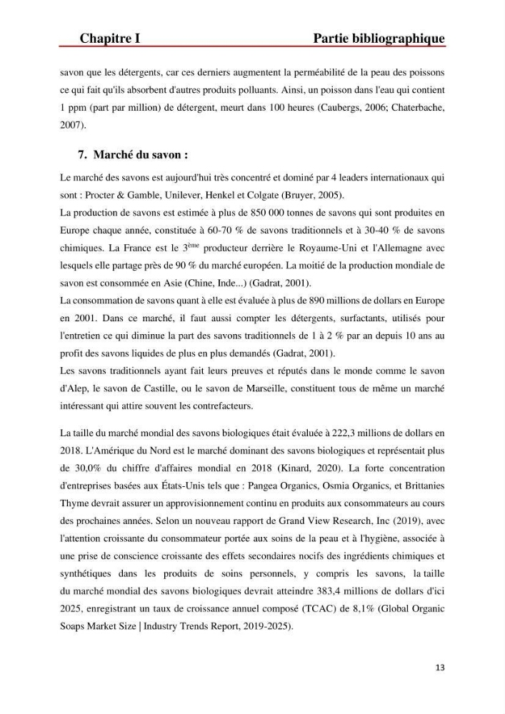 Valorisation des produits de la mer pour la fabriction de savon: Aspects techniqueset économiques