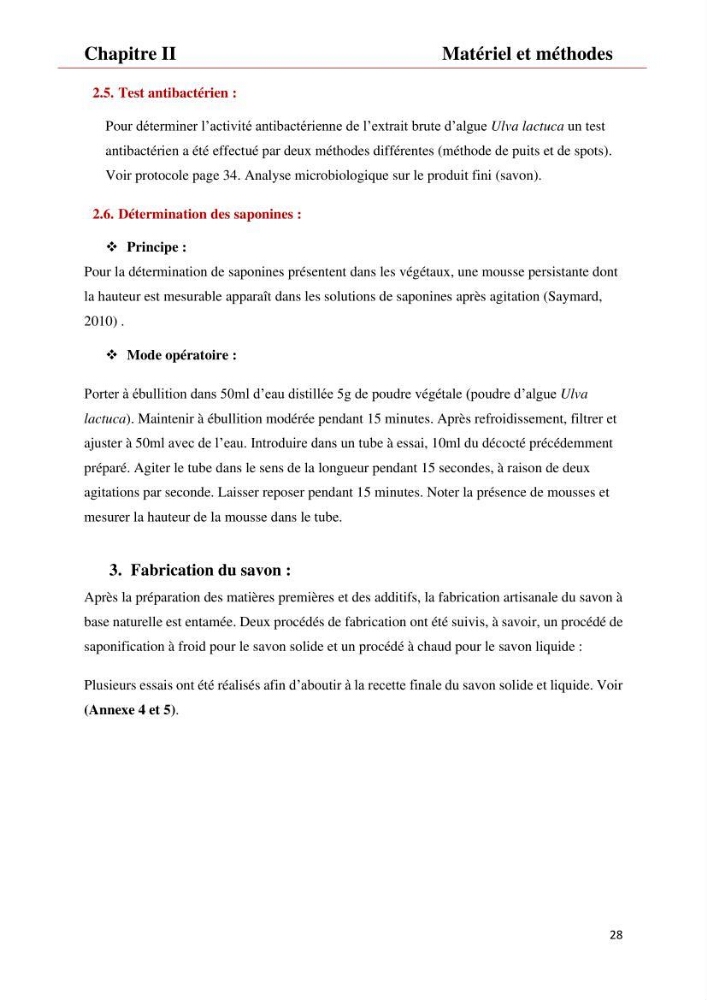 Valorisation des produits de la mer pour la fabriction de savon: Aspects techniqueset économiques