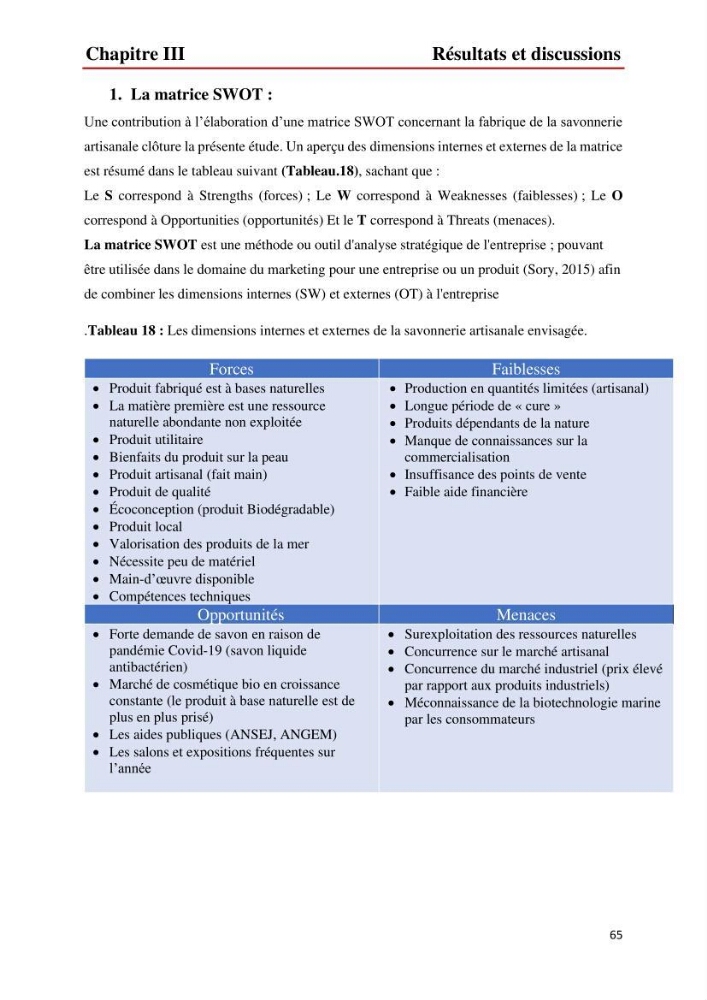 Valorisation des produits de la mer pour la fabriction de savon: Aspects techniqueset économiques