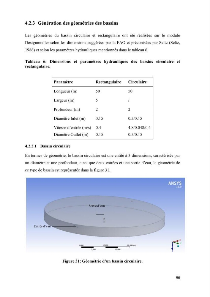 Modélisation des phénomènes de transport en ingénierie aquacole