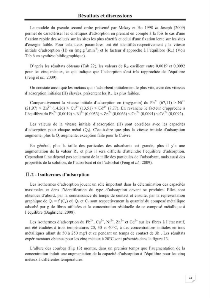 Etude de la valorisation d\'une biomasse marine, posidonia oceanica, en tant que biosorbant des ions métalliques Pb ²+, Cu ²+, Ni ²+, Zn ²+ et Cd ²+