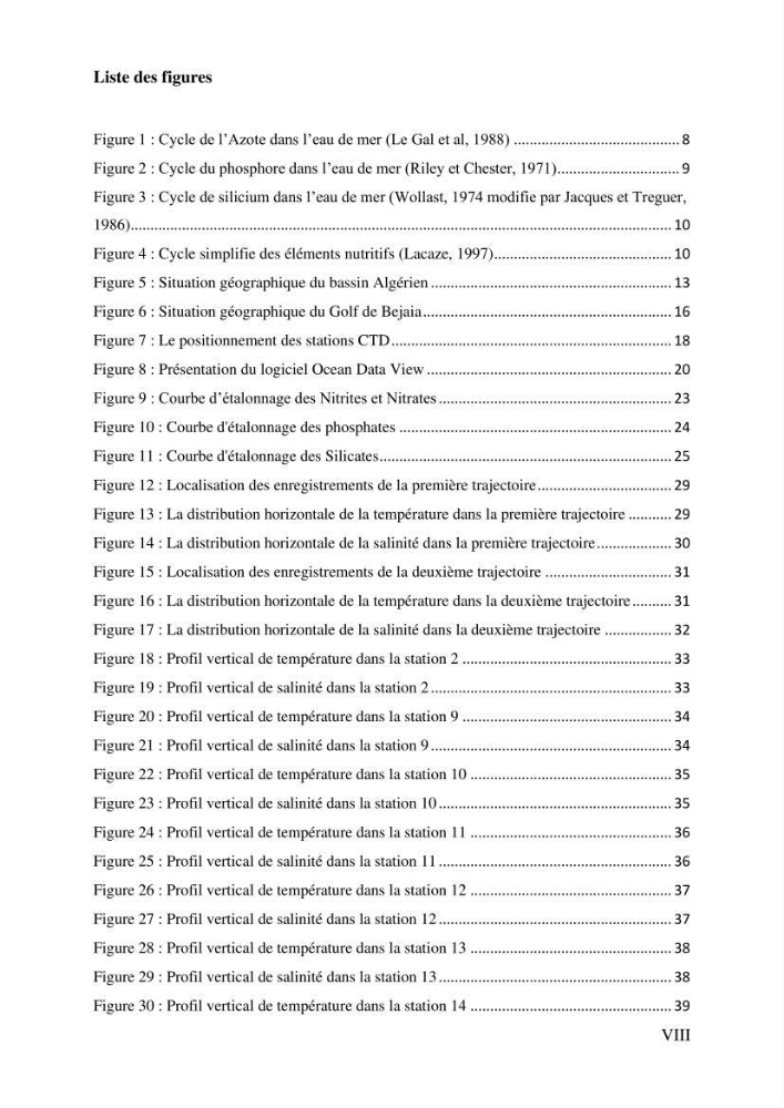 Les conditions physico chimiques au large des côtes algériennes: contribution à l’étude des structures hydrodynamiques