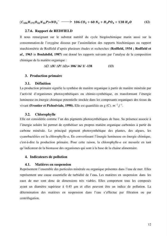 Les conditions physico chimiques au large des côtes algériennes: contribution à l’étude des structures hydrodynamiques