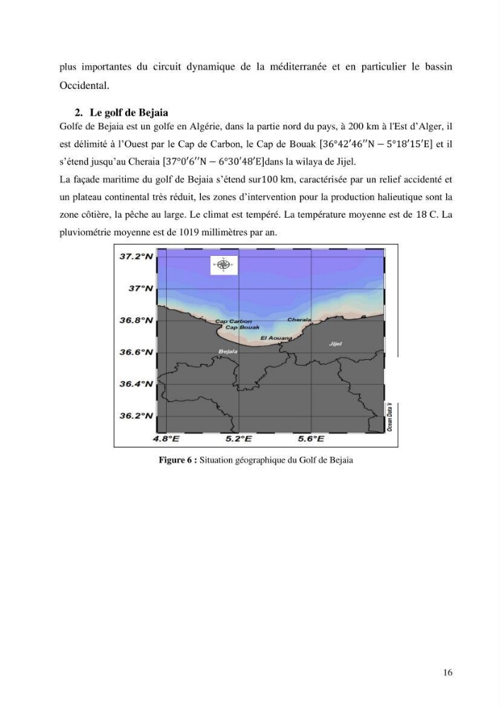 Les conditions physico chimiques au large des côtes algériennes: contribution à l’étude des structures hydrodynamiques