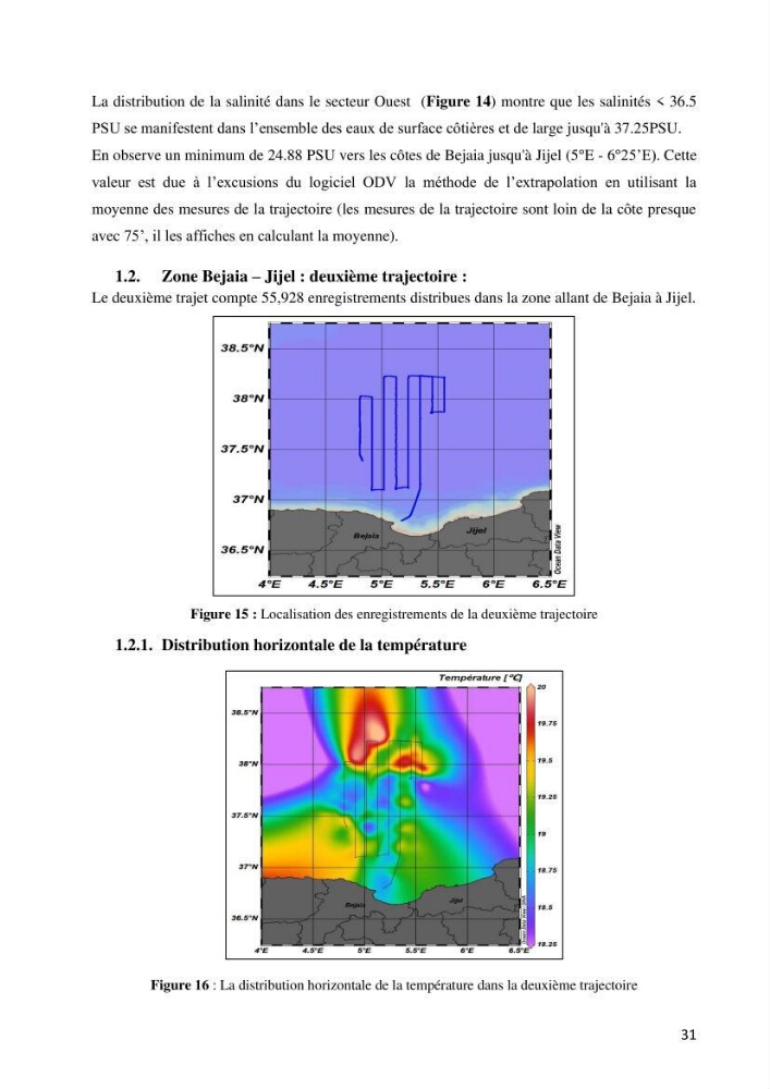 Les conditions physico chimiques au large des côtes algériennes: contribution à l’étude des structures hydrodynamiques