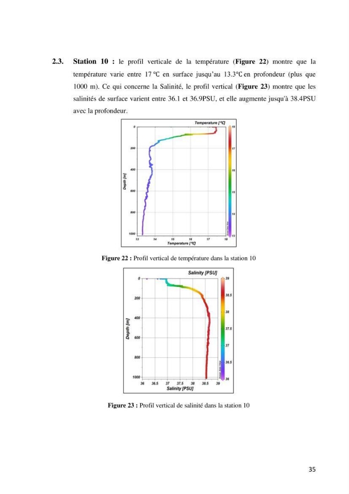Les conditions physico chimiques au large des côtes algériennes: contribution à l’étude des structures hydrodynamiques