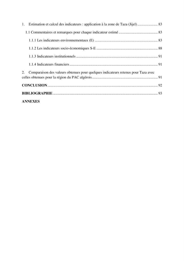 Proposition d\'indicateurs de suivi de l\'aire marine de Taza (wilaya de Jijel)