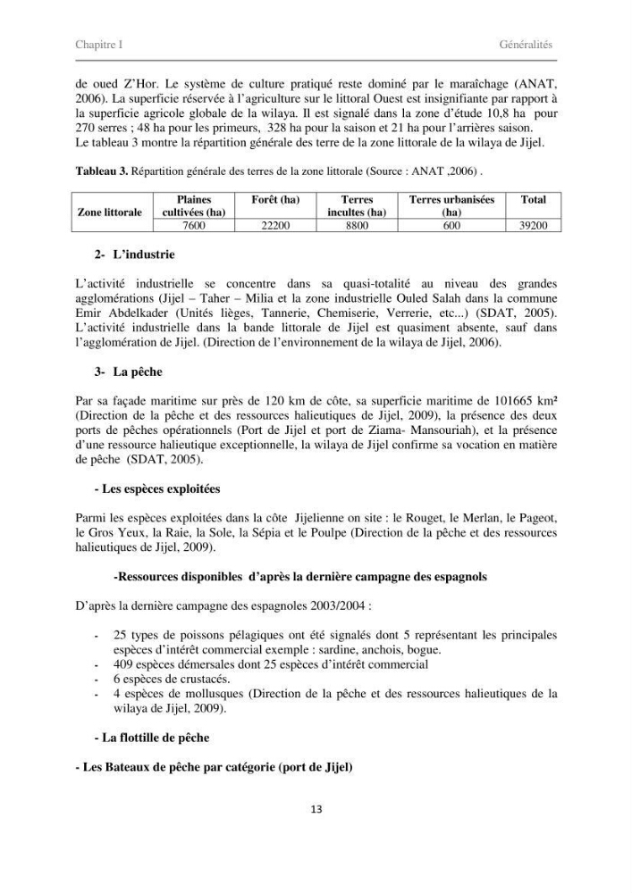 Proposition d\'indicateurs de suivi de l\'aire marine de Taza (wilaya de Jijel)