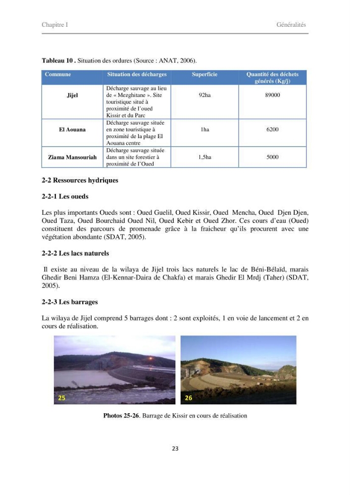 Proposition d\'indicateurs de suivi de l\'aire marine de Taza (wilaya de Jijel)