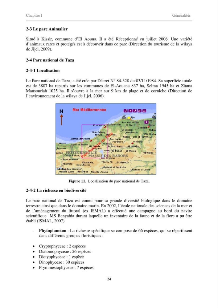Proposition d\'indicateurs de suivi de l\'aire marine de Taza (wilaya de Jijel)