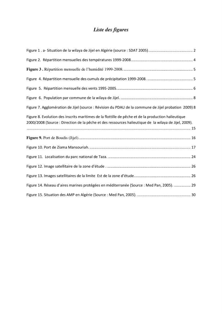 Proposition d\'indicateurs de suivi de l\'aire marine de Taza (wilaya de Jijel)