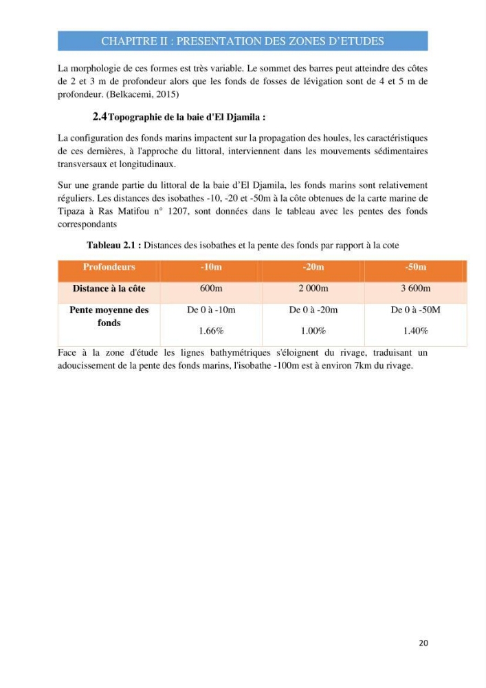 Influence des ouvrages portuaires et de protection sur l\'équilibre du littoral centre Algerien