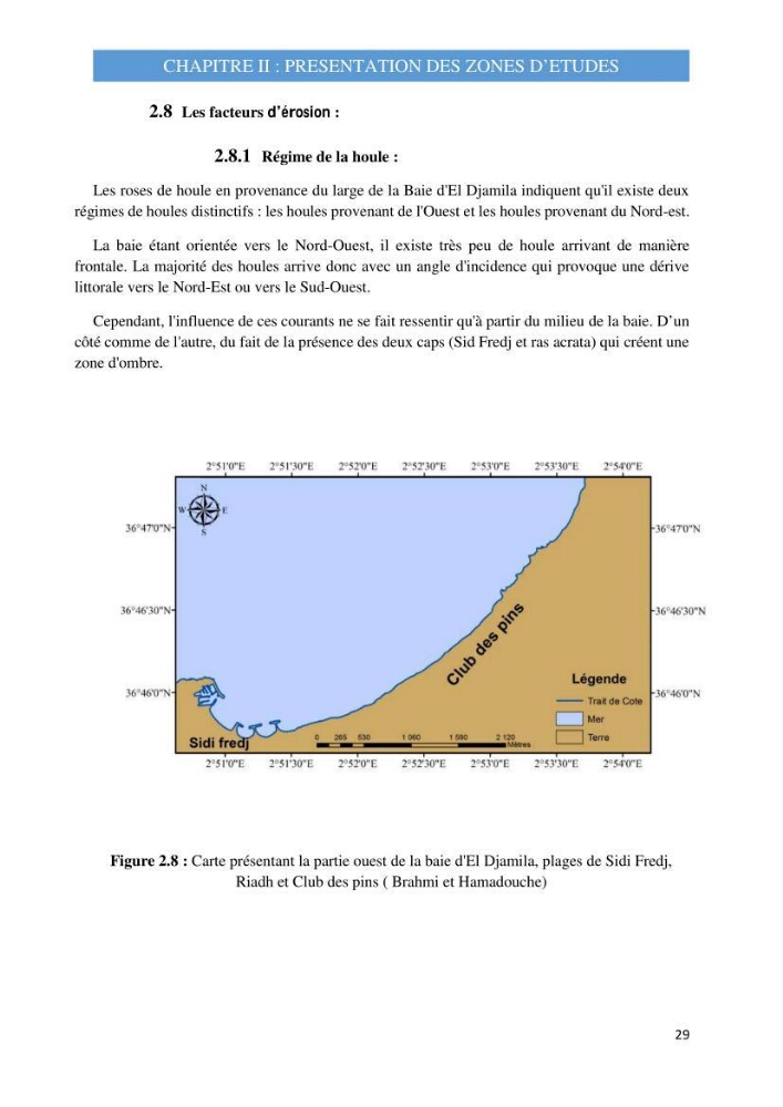 Influence des ouvrages portuaires et de protection sur l\'équilibre du littoral centre Algerien