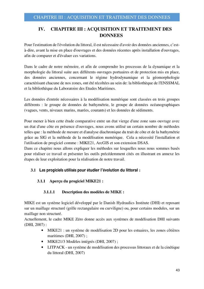 Influence des ouvrages portuaires et de protection sur l\'équilibre du littoral centre Algerien