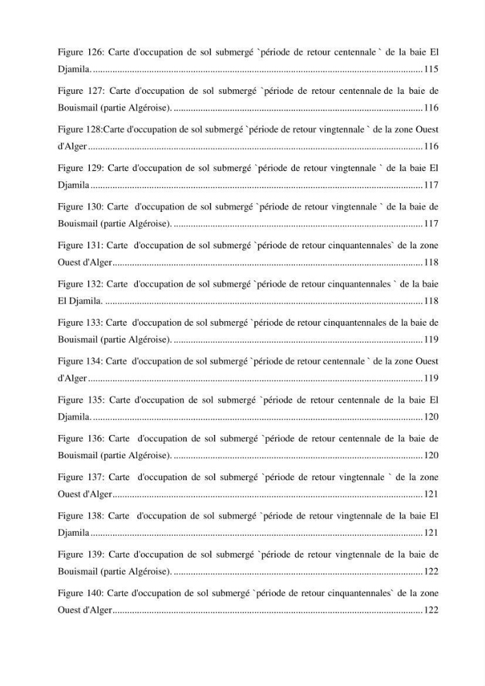Etude et estimation des terres à risque par la submersion marine dans la région Ouest d’Alger