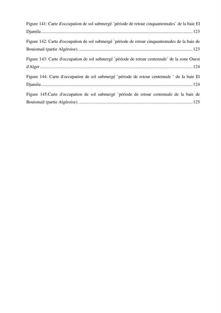 Etude et estimation des terres à risque par la submersion marine dans la région Ouest d’Alger